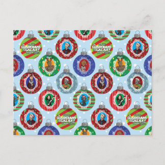 Guardians of the Galaxy Holiday Bauble Pattern Postcard