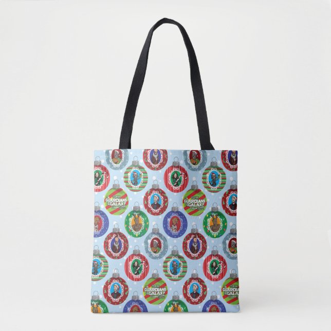 Guardians of the Galaxy Holiday Bauble Pattern Tote Bag (Front)