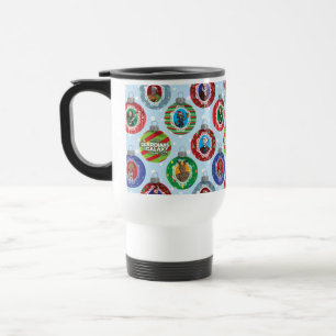 Guardians of the Galaxy Holiday Bauble Pattern Travel Mug