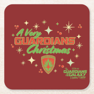 Guardians of the Galaxy Holiday Christmas Wishes Square Paper Coaster