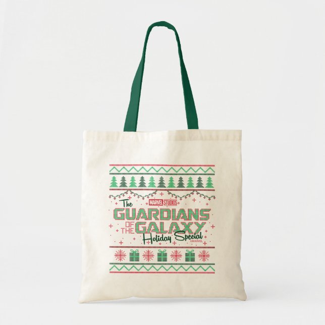 Guardians of the Galaxy Holiday Cross Stitch Tote Bag (Front)