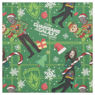 Guardians of the Galaxy Holiday Drax & Mantis Fabric