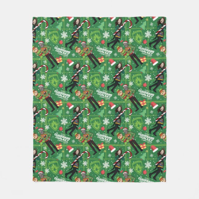 Guardians of the Galaxy Holiday Drax & Mantis Fleece Blanket (Front)