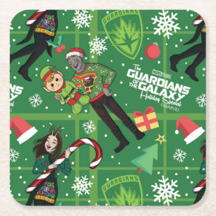Guardians of the Galaxy Holiday Drax & Mantis Square Paper Coaster