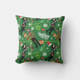Guardians of the Galaxy Holiday Drax & Mantis Throw Pillow