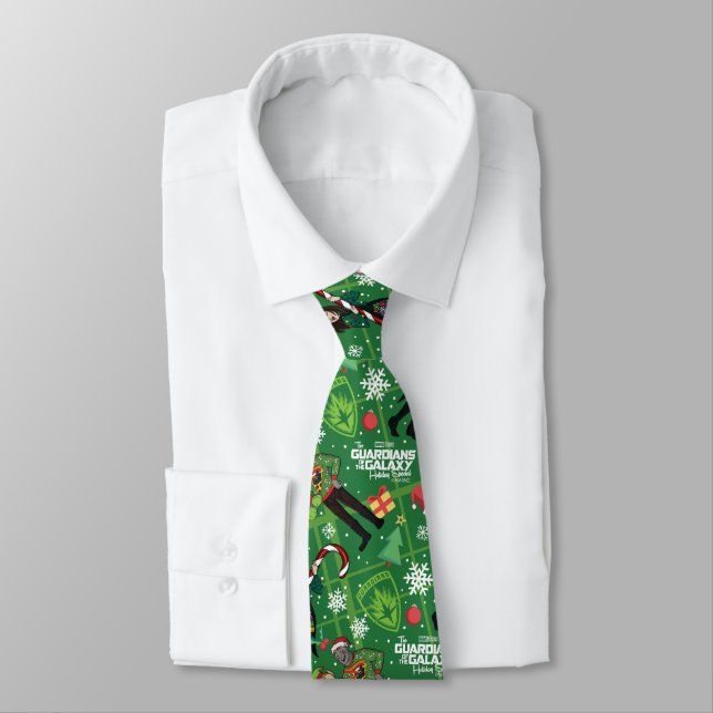 Guardians of the Galaxy Holiday Drax & Mantis Tie (Tied)