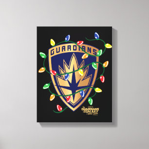 Guardians of the Galaxy Holiday Logo & Lights Canvas Print