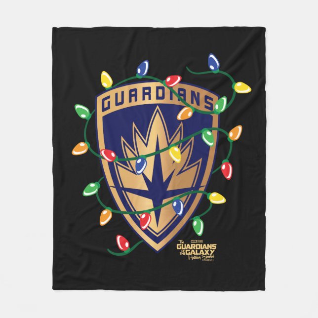 Guardians of the Galaxy Holiday Logo & Lights Fleece Blanket (Front)