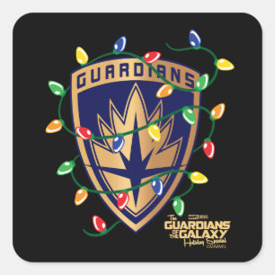 Guardians of the Galaxy Holiday Logo & Lights Square Sticker