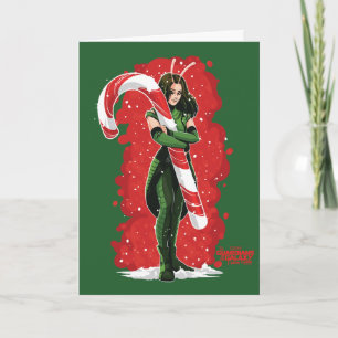 Guardians of the Galaxy Holiday Mantis Candy Cane Card