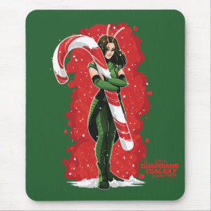 Guardians of the Galaxy Holiday Mantis Candy Cane Mouse Pad