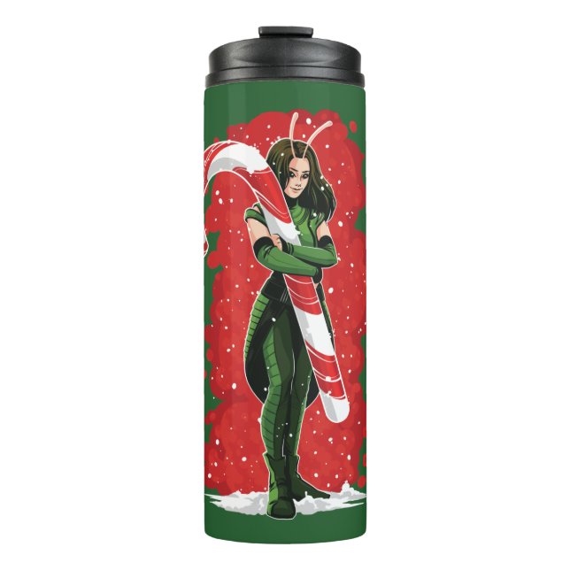 Guardians of the Galaxy Holiday Mantis Candy Cane Thermal Tumbler (Front)