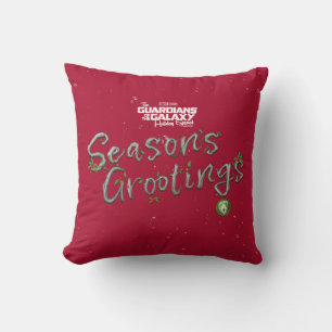 Guardians of the Galaxy Holiday Season's Grootings Throw Pillow