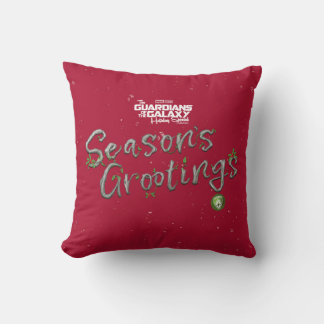 Guardians of the Galaxy Holiday Season's Grootings Throw Pillow
