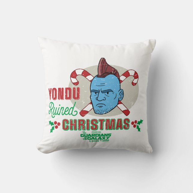 Guardians of the Galaxy Holiday Yondu Graphic Throw Pillow (Front)