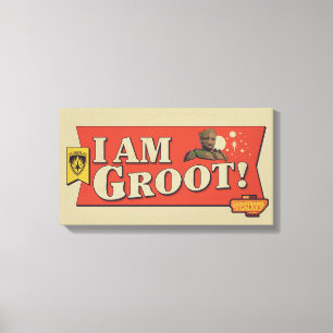 Guardians of the Galaxy "I Am Groot" Banner Canvas Print