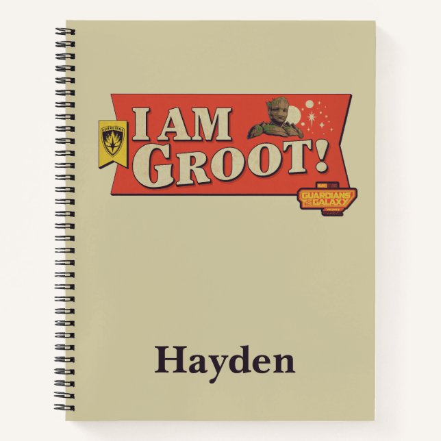 Guardians of the Galaxy "I Am Groot" Banner Notebook (Front)