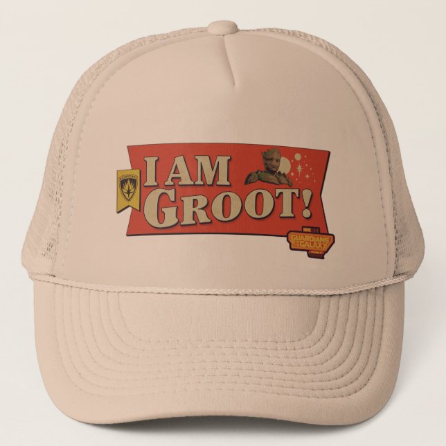 Guardians of the Galaxy "I Am Groot" Banner Trucker Hat (Front)