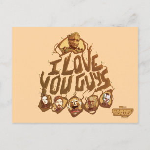 Guardians of the Galaxy "I Love You Guys" Postcard