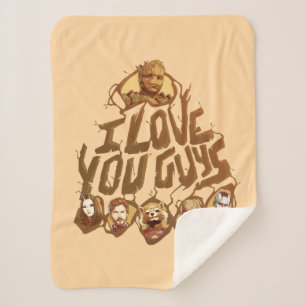Guardians of the Galaxy "I Love You Guys" Sherpa Blanket