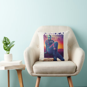 Guardians of the Galaxy Nebula Character Poster Throw Pillow