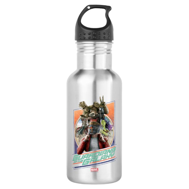Guardians of the Galaxy | Retro Crew Art 532 Ml Water Bottle (Front)