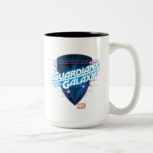 Guardians of the Galaxy   Retro Logo Two-Tone Coffee Mug