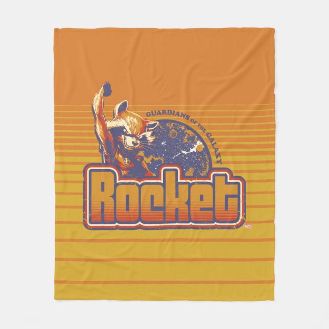 Guardians of the Galaxy | Rocket Character Badge Fleece Blanket (Front)