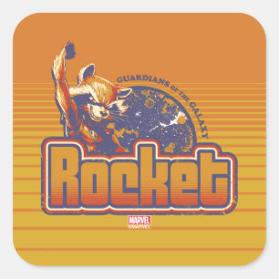 Guardians of the Galaxy   Rocket Character Badge Square Sticker