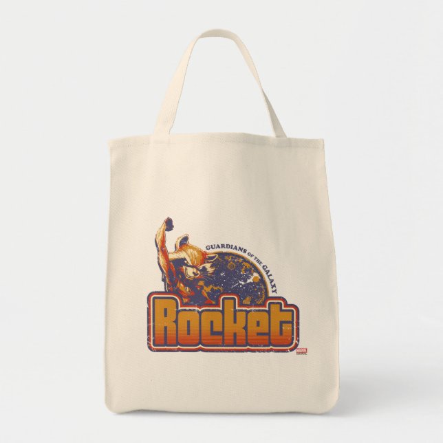 Guardians of the Galaxy | Rocket Character Badge Tote Bag (Front)
