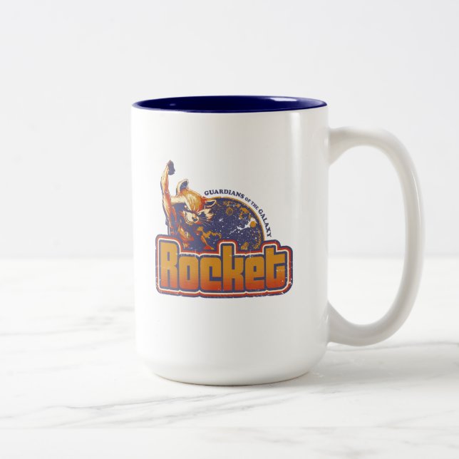 Guardians of the Galaxy | Rocket Character Badge Two-Tone Coffee Mug (Right)