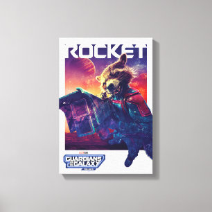 Guardians of the Galaxy Rocket Character Poster Canvas Print