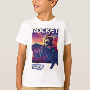 Guardians of the Galaxy Rocket Character Poster T-Shirt