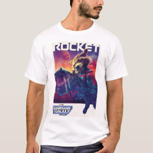Guardians of the Galaxy Rocket Character Poster T-Shirt