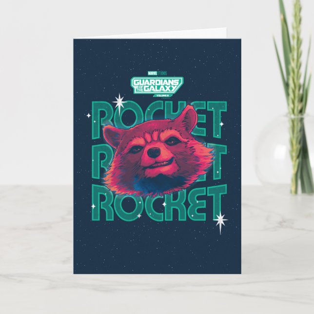 Guardians of the Galaxy Rocket Face Graphic Card (Front)