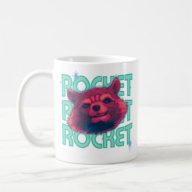 Guardians of the Galaxy Rocket Face Graphic Coffee Mug (Left)