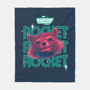 Guardians of the Galaxy Rocket Face Graphic Fleece Blanket