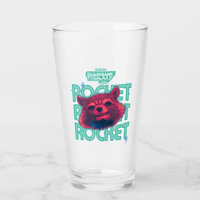 Guardians of the Galaxy Rocket Face Graphic Glass (Front)