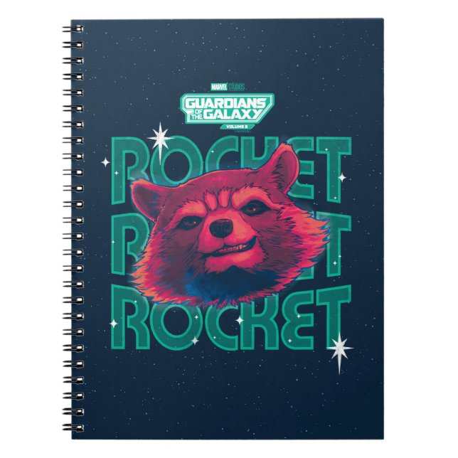 Guardians of the Galaxy Rocket Face Graphic Notebook (Front)