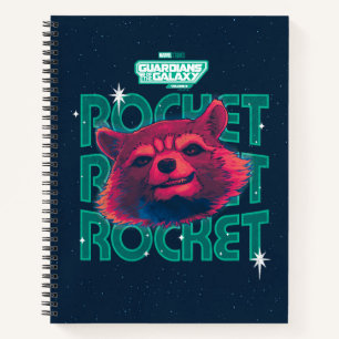 Guardians of the Galaxy Rocket Face Graphic Notebook