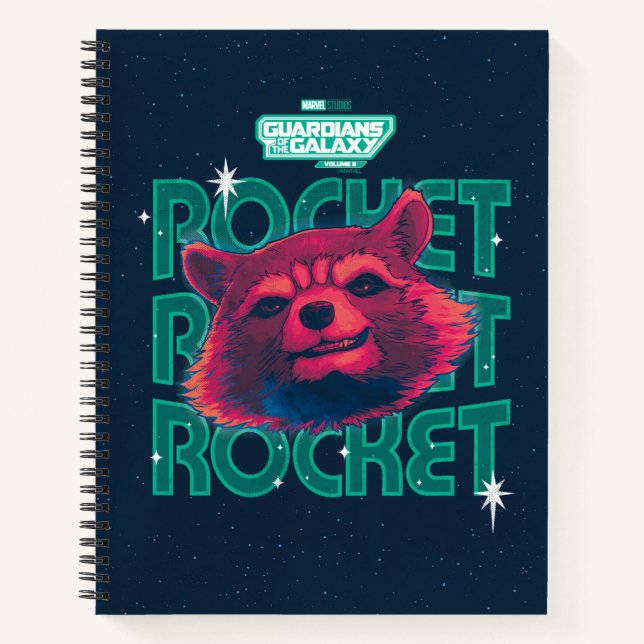Guardians of the Galaxy Rocket Face Graphic Notebook (Front)