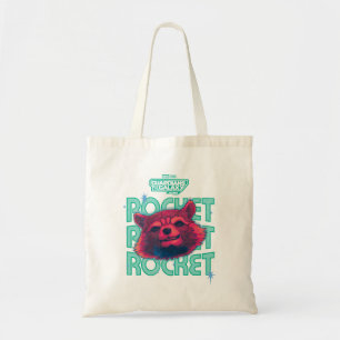 Guardians of the Galaxy Rocket Face Graphic Tote Bag