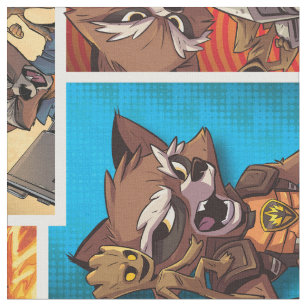 Guardians of the Galaxy   Rocket & Groot Collage Fabric