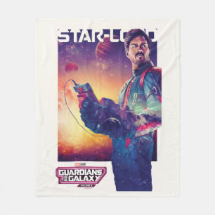 Guardians of the Galaxy Star-Lord Character Poster Fleece Blanket