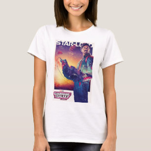 Guardians of the Galaxy Star-Lord Character Poster T-Shirt