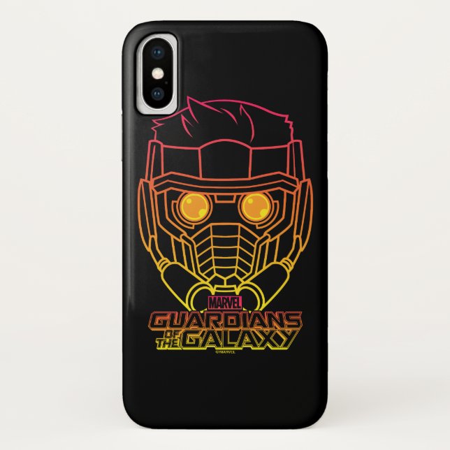 Guardians of the Galaxy | Star-Lord Neon Outline Case-Mate iPhone Case (Back)