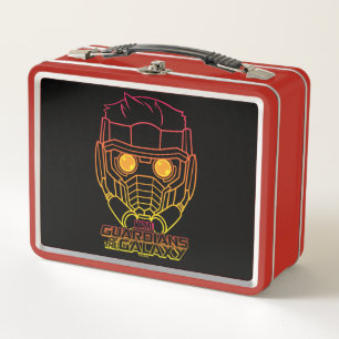 Guardians of the Galaxy   Star-Lord Neon Outline Metal Lunch Box