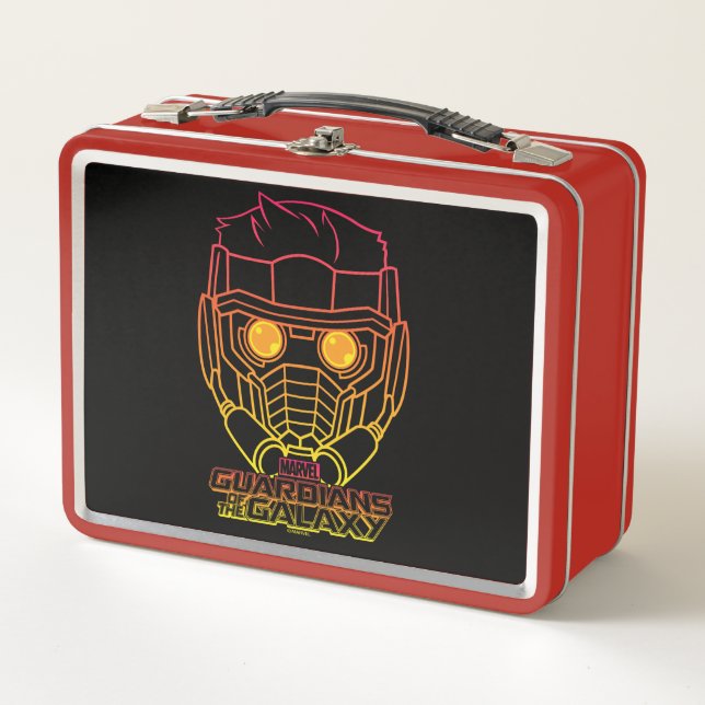 Guardians of the Galaxy | Star-Lord Neon Outline Metal Lunch Box (Front)