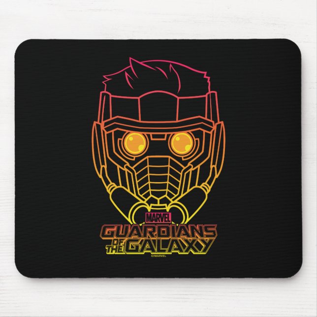 Guardians of the Galaxy | Star-Lord Neon Outline Mouse Pad (Front)