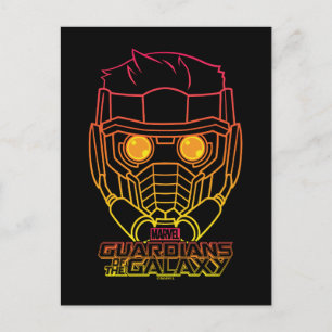 Guardians of the Galaxy   Star-Lord Neon Outline Postcard